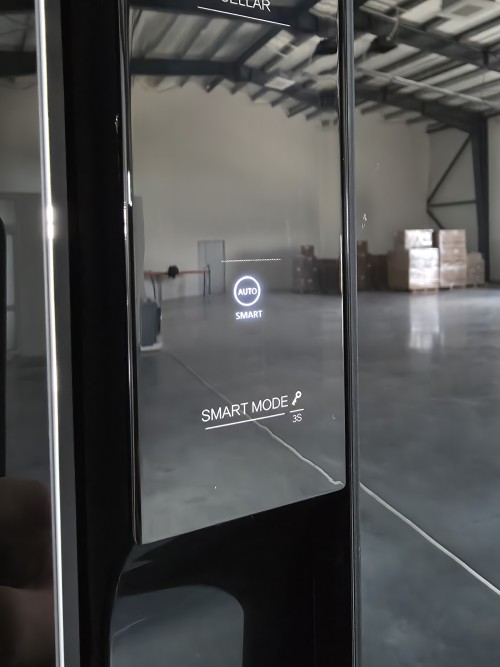 GRF 548 L, T9183WINBG – Combină frigorifică SIDE BY SIDE compartiment vinuri, sticlă neagră, import Italia 🇮🇹