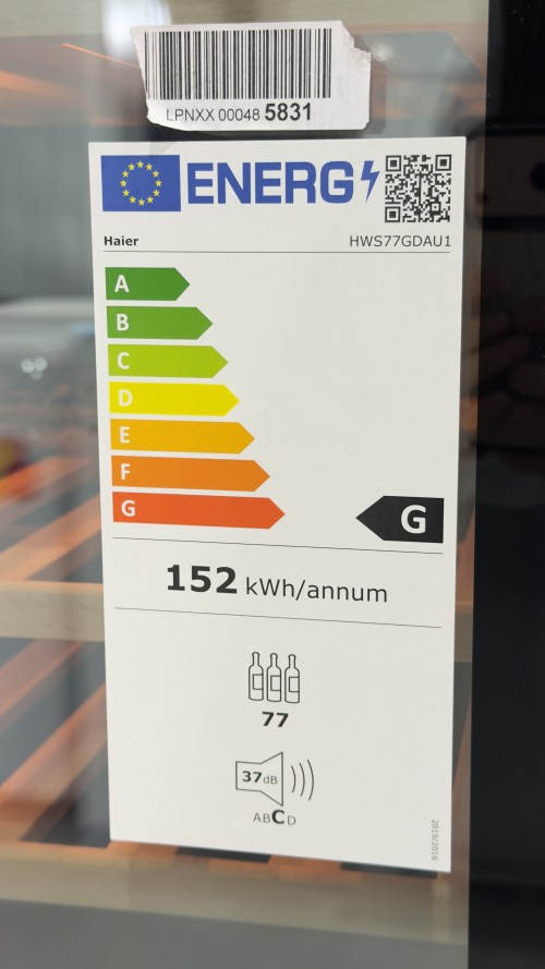 Haier 77 sticle HWS77GDAU1 Răcitor vinuri Dual Zone import Germania 🇩🇪
