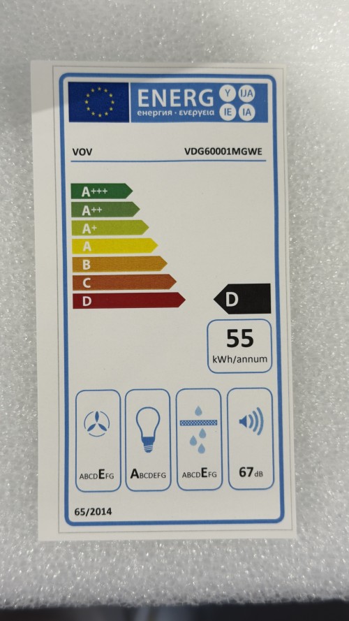 VOV 60 cm VDG60001MGWE Hotă decorativă sticlă albă import Slovacia 🇸🇰