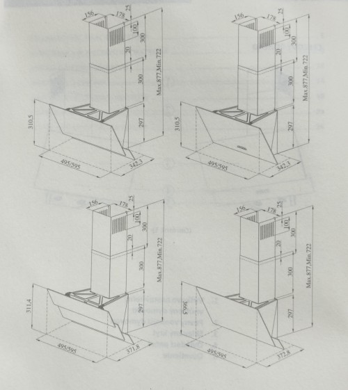 VOV 60cm, VDG60001MGBLK Hotă decorativă import Slovacia 🇸🇰