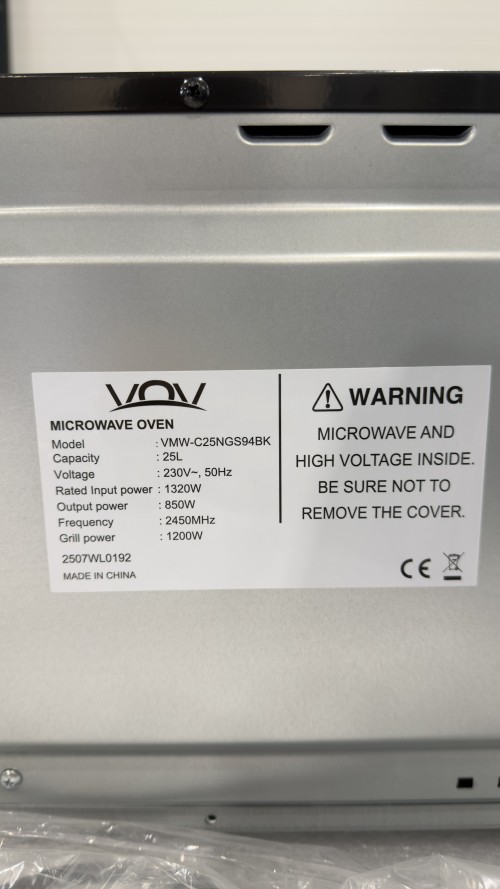 VOV VMW-C25NGS94BK Cuptor cu microunde incorporabil import Slovacia 🇸🇰