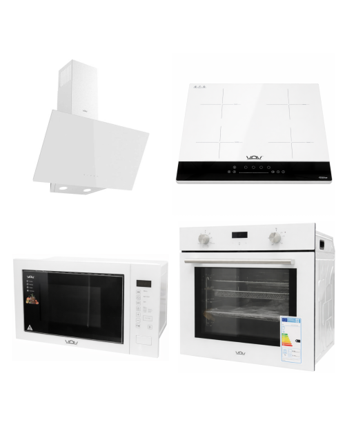 Set complet VOV bucătărie – plită + hotă + cuptor + microunde încorporabile (alb) import Slovacia 🇸🇰 🔥