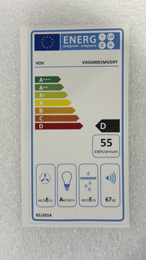 Hotă decorativă VOV VDG60001MGGRY – 60 cm, design modern, iluminare LED import Slovacia 🇸🇰