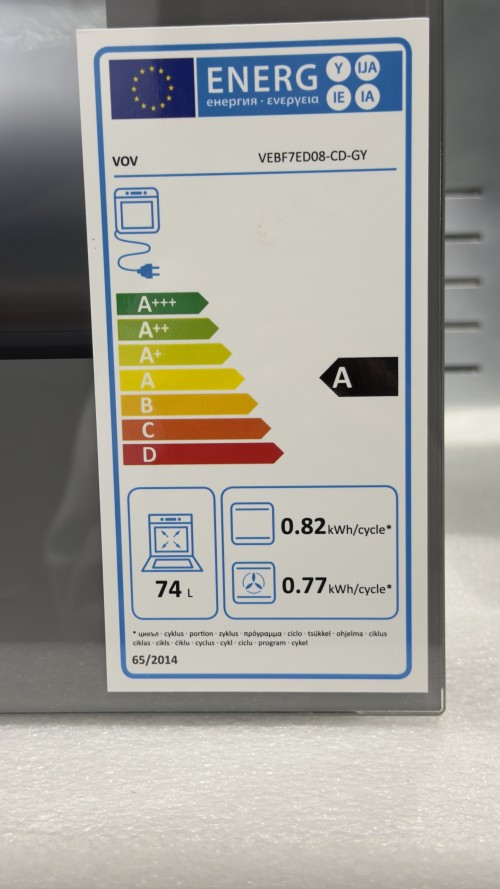 VOV 74L, VEBF7ED08-CD-GY – Cuptor electric incorporabil AirFry, Grill, Clasa A import Slovacia 🇸🇰