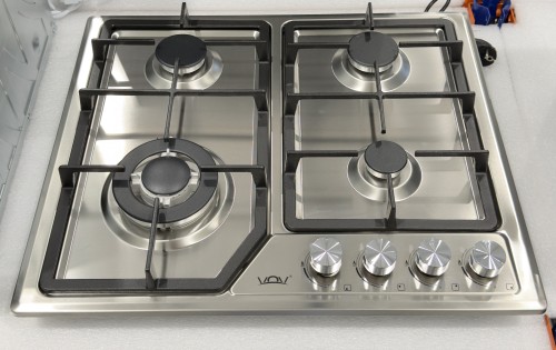 VOV 60cm, VGH60-4012GLBK / GLBKO Plită pe gaz incorporabilă – 4 arzătoare, inox import Slovacia 🇸🇰