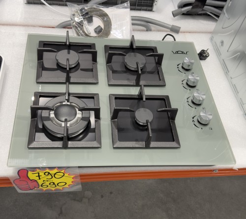 VOV 60cm 4 arzătoare VGH60-4012GLGY Plită pe gaz WOK sticlă securizată, import Slovacia 🇸🇰