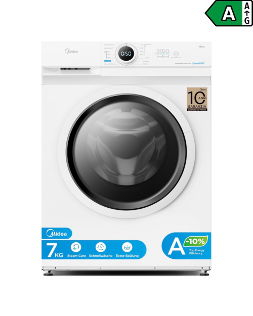 Midea 7 kg, MF10EW70BA10 Mașină de spălat rufe Clasa A Inverter import Germania 🇩🇪