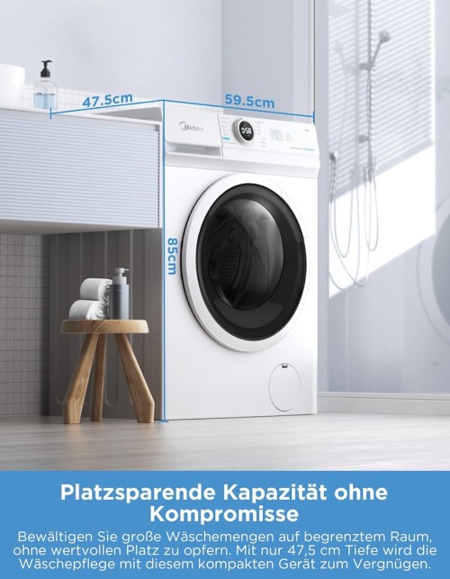 Midea 7 kg, MF10EW70BA10 Mașină de spălat rufe Clasa A Inverter import Germania 🇩🇪