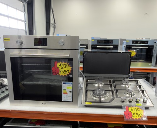 Set bucătărie VOV – Cuptor electric + Plită pe gaz, inox, import Germania 🇩🇪