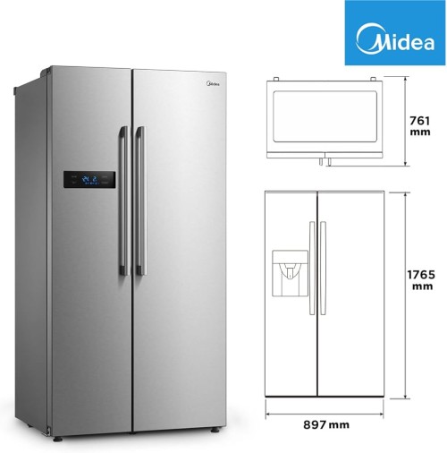 Midea 532 L, MERS530FGD02, Side by Side, Clasa D, Ice Bar, LED – import Germania 🇩🇪