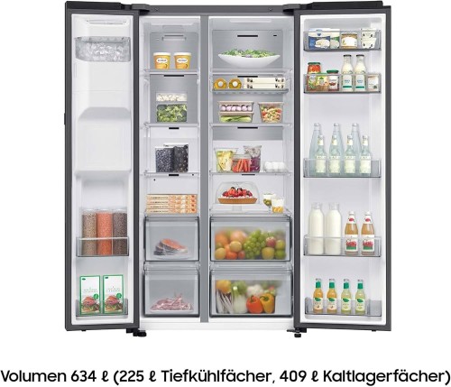 Samsung 634 L, RS80F66KBF, Side by Side, Clasa B, Ice & Water Dispenser – import Germania 🇩🇪