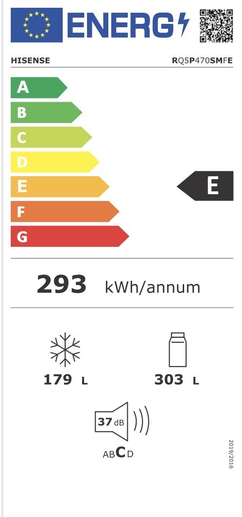 Hisense 470 L, RQ5P470SMFE, French doors Multi Door, Clasa E, Dispenser apă – import Germania 🇩🇪