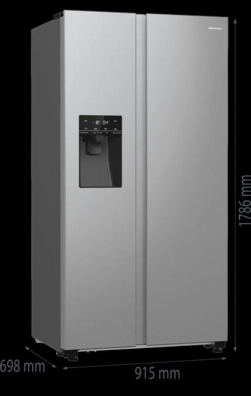 Hisense 566 L, RS5P535NTCE, Side by Side, Clasa E, Dispenser apă & gheață – import Germania 🇩🇪