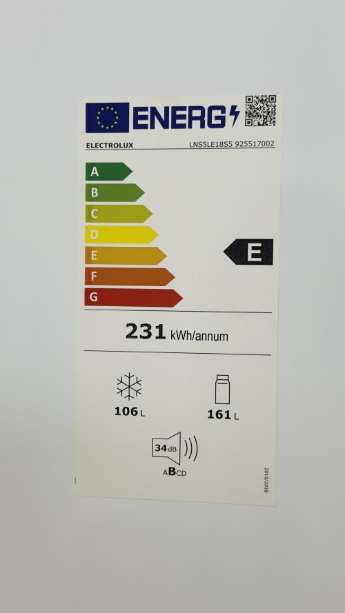 Electrolux 267 L, LNS5LE18S5, încorporabil, Low Frost, congelator cu 4 sertare Clasa E – import Germania 🇩🇪