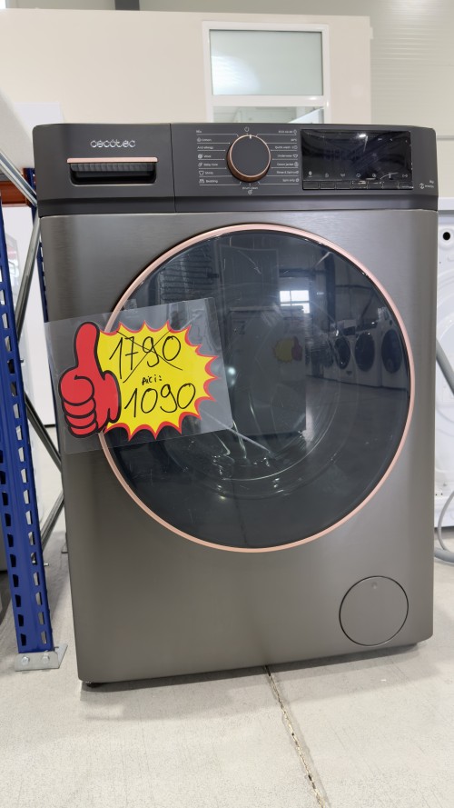 Cecotec 8 kg, 01925 mașină de spălat rufe 1400 rpm, Clasa A, Inverter – import Germania 🇩🇪