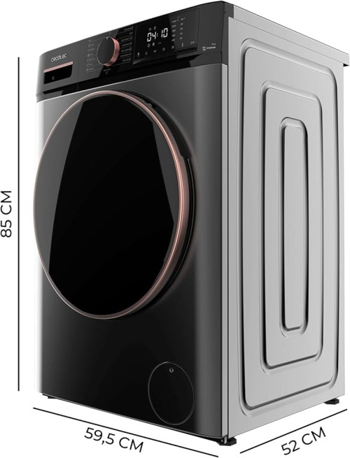 Cecotec 8 kg, 01925 mașină de spălat rufe 1400 rpm, Clasa A, Inverter – import Germania 🇩🇪