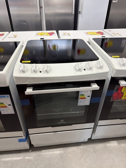 Electrolux 55cm, EKC4011AOW, aragaz electric cu plită vitroceramică, cuptor de 77 L, Clasa A – import Germania 🇩🇪