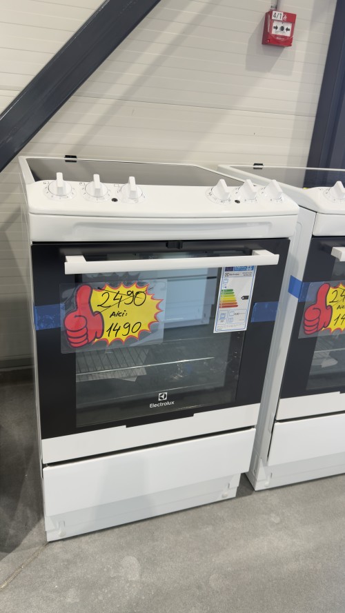 Electrolux 55cm, EKC4011AOW, aragaz electric cu plită vitroceramică, cuptor de 77 L, Clasa A – import Germania 🇩🇪