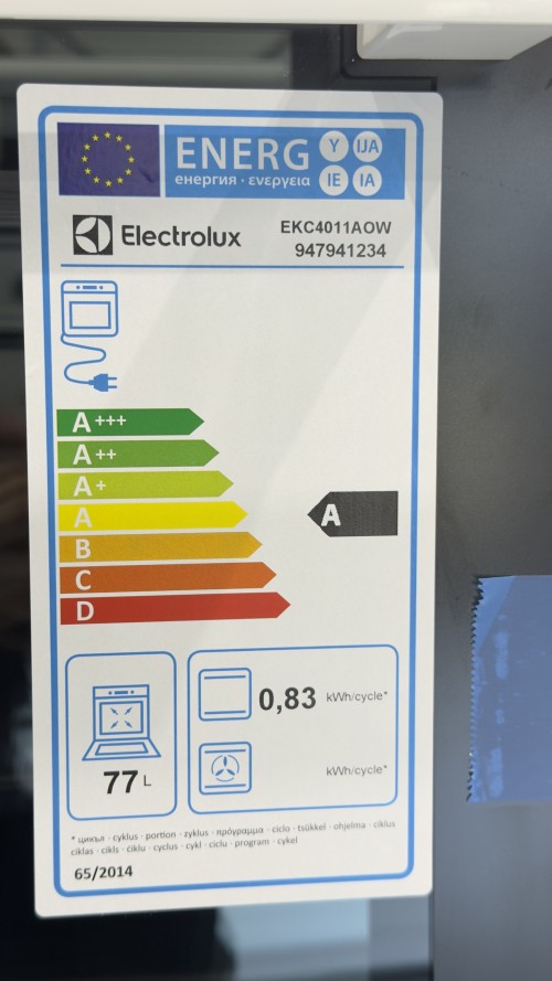 Electrolux 55cm, EKC4011AOW, aragaz electric cu plită vitroceramică, cuptor de 77 L, Clasa A – import Germania 🇩🇪