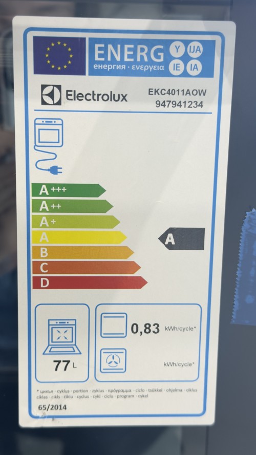 Electrolux 55cm, EKC4011AOW, aragaz electric cu plită vitroceramică, cuptor de 77 L, Clasa A – import Germania 🇩🇪