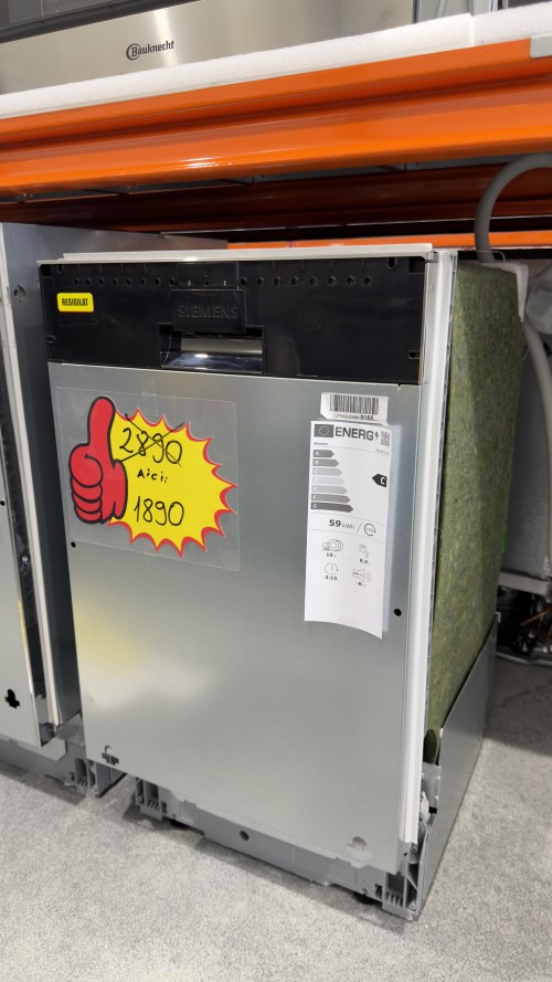 Siemens 10 seturi, SR63EX24KB, mașină de spălat vase încorporabilă 45 cm, Clasa C – import Germania 🇩🇪