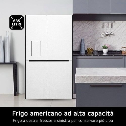 LG 635L, GSGV81PYLL combină frigorifică side by side InstaView WiFi dozator apă/gheață import Germania 🇩🇪