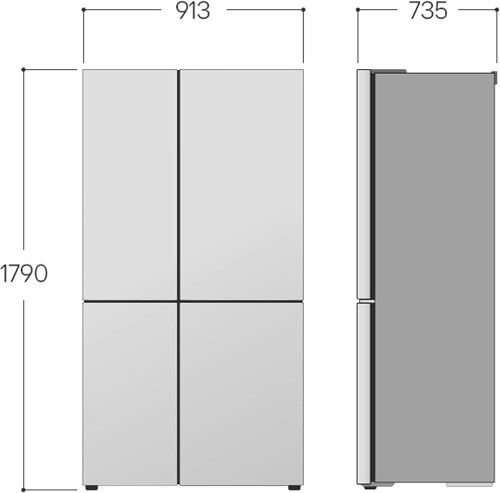 LG 635L, GSGV81PYLL combină frigorifică side by side InstaView WiFi dozator apă/gheață import Germania 🇩🇪