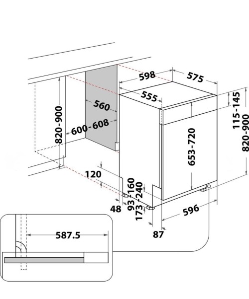 Bauknecht 14 seturi, B6B D841A X Mașină de spălat vase incorporabilă Clasa C import Germania 🇩🇪