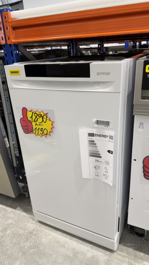 GORENJE 11 seturi, GS541D10X Mașină de spălat vase Clasa D Slim 45 cm import Germania 🇩🇪