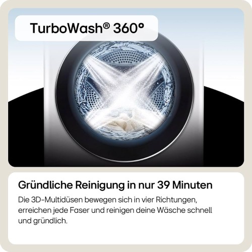 LG 9 kg, F4WV709P1E – Mașină de spălat Clasa A, Steam, TurboWash 360°, WiFi, import Germania 🇩🇪