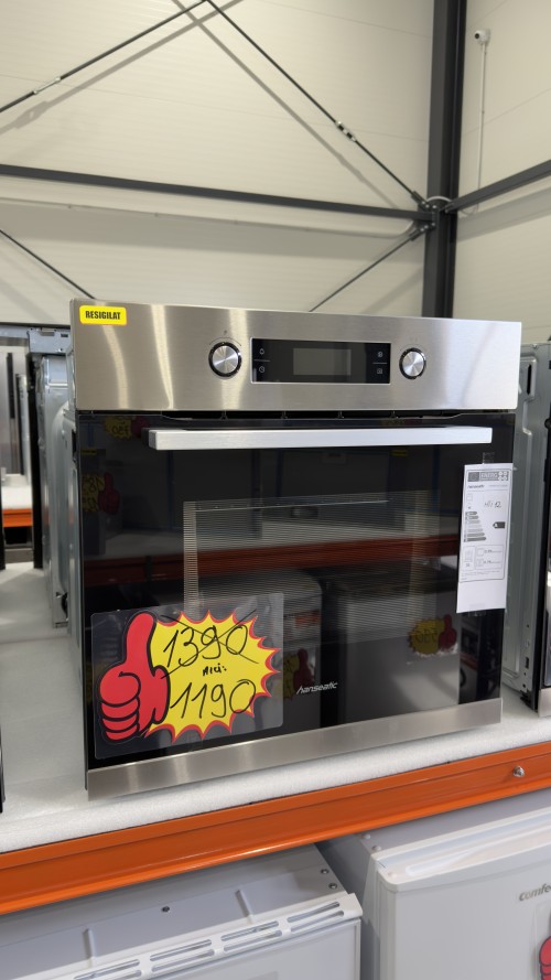 Hanseatic 70L, 65M90E3-E11B200 –Cuptor incorporabil Clasa A, inox, display digital, import Germania 🇩🇪