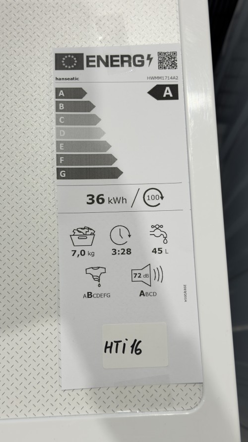 Hanseatic 7 kg, HWMM1714A2 – Mașină de spălat Clasa A, 1400 RPM, Slim 48 cm, import Germania 🇩🇪