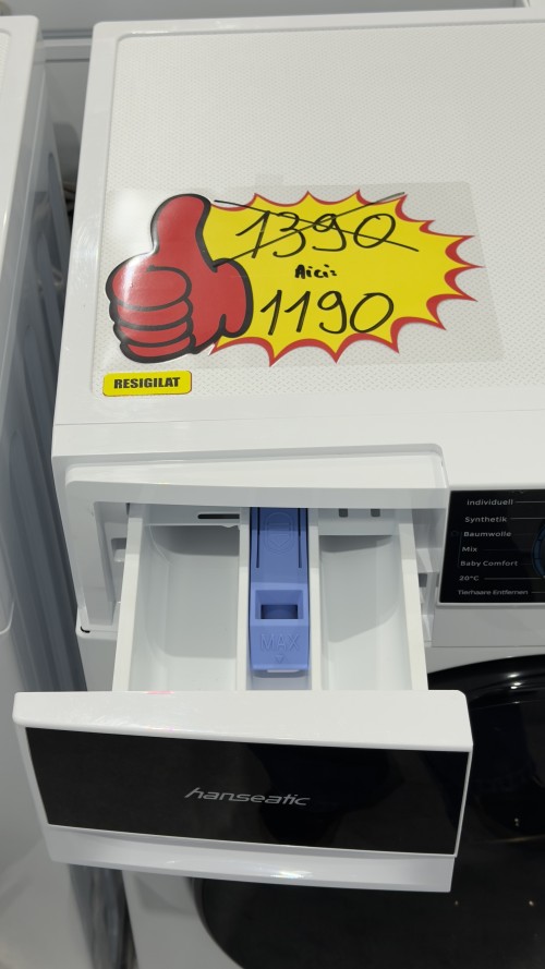 Hanseatic 7 kg, HWMA714B – Mașină de spălat rufe 1400 rpm, Steam, Slim 48 cm, import Germania 🇩🇪