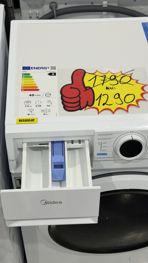 Midea 7 kg, MF10EW70BA10 Mașină de spălat rufe Clasa A Inverter import Germania 🇩🇪