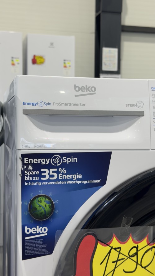 Beko 8 kg, BM3WFU3841X – Mașină de spălat rufe 1400 rpm, Clasa A, SteamCure, import Germania 🇩🇪