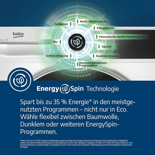 Beko 8 kg, BM3WFU3841X – Mașină de spălat rufe 1400 rpm, Clasa A, SteamCure, import Germania 🇩🇪