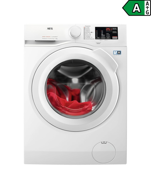 AEG 8 kg, L6FBA51480 – Mașină de spălat rufe 1400 rpm, Clasa A, ProSense, import Germania 🇩🇪