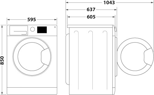 Bauknecht 8 kg, WAM 814 A – Mașină de spălat rufe 1400 rpm, Clasa A, Inverter Motor, import Germania 🇩🇪