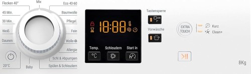 Bauknecht 8 kg, WAM 814 A – Mașină de spălat rufe 1400 rpm, Clasa A, Inverter Motor, import Germania 🇩🇪