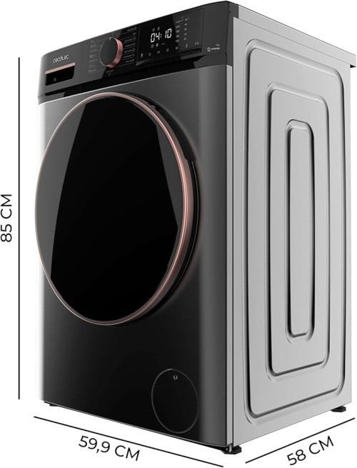 Cecotec 9 kg, 01928 – Mașină de spălat rufe 1400 rpm, Clasa A, Steam, Inverter, import Germania 🇩🇪