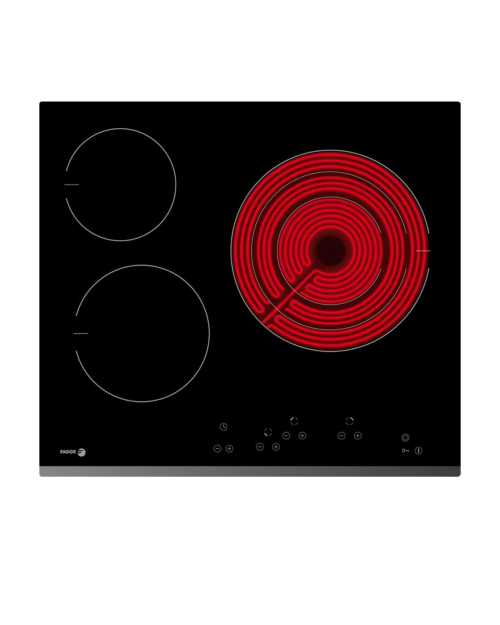 Fagor 60 cm,3VFT-630AS – Plită vitroceramică 3 zone gătire, 5.7 kW, Schott Ceran, import Germania 🇩🇪