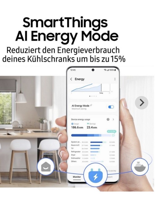 Samsung 390L, RL38C600CSA – Combină frigorifică Clasa C, SmartThings, No Frost, import Germania 🇩🇪
