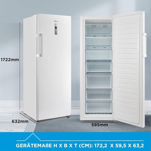 Midea 238L, MDRU333FZE01 – Congelator vertical No Frost, convertibil în frigider și congelator, import Germania 🇩🇪