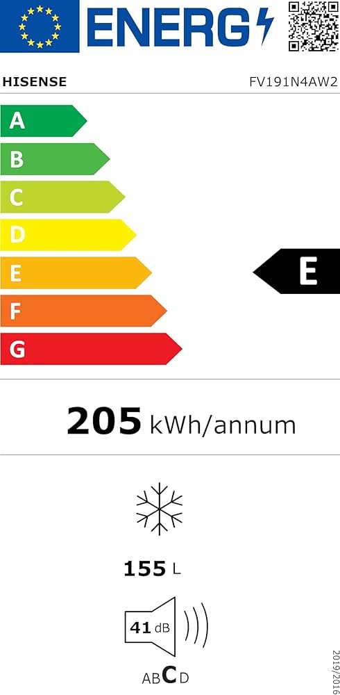 Hisense 155L, FV191N4AW2 – Congelator vertical No Frost, display LED, import Germania 🇩🇪
