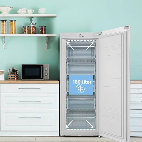 Comfee 160L, RCU160WH2(E) – Congelator vertical Clasa E, import Germania 🇩🇪