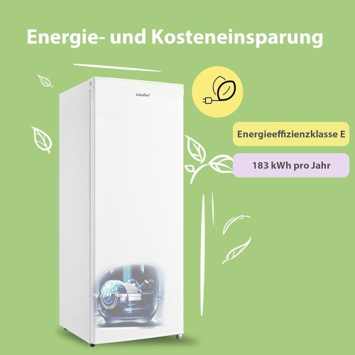 Comfee 160L, RCU160WH2(E) – Congelator vertical Clasa E, import Germania 🇩🇪