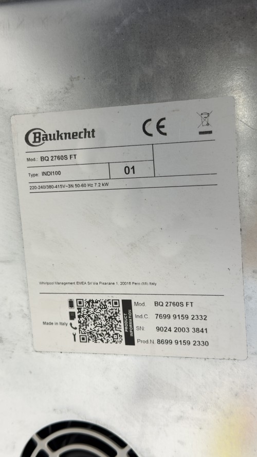 Bauknecht 57.7cm, BQ 2760S FT – Plită cu inducție 4 zone, Schott Ceran, Booster, 7.2 kW, import Germania 🇩🇪