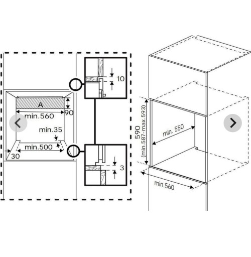 Beko 72L, BBIM12300X –Cuptor electric încorporabil inox, Clasa A, ventilator