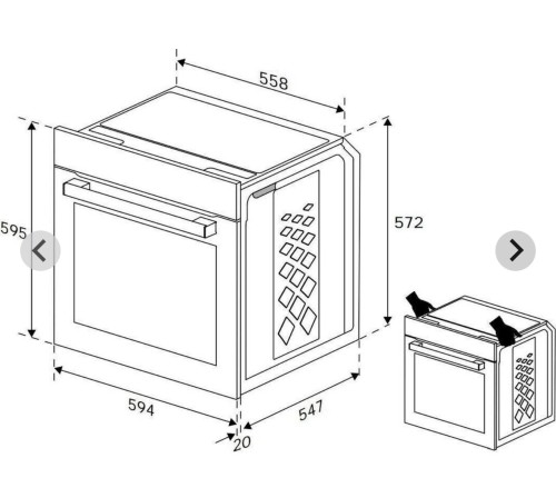 Beko 72L, BBIM12300X –Cuptor electric încorporabil inox, Clasa A, ventilator