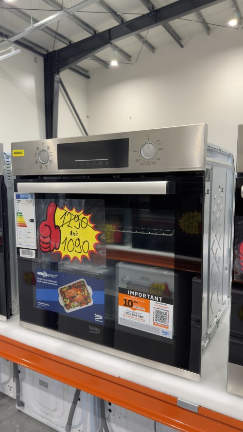 Beko 72L, BBIM12300X –Cuptor electric încorporabil inox, Clasa A, ventilator